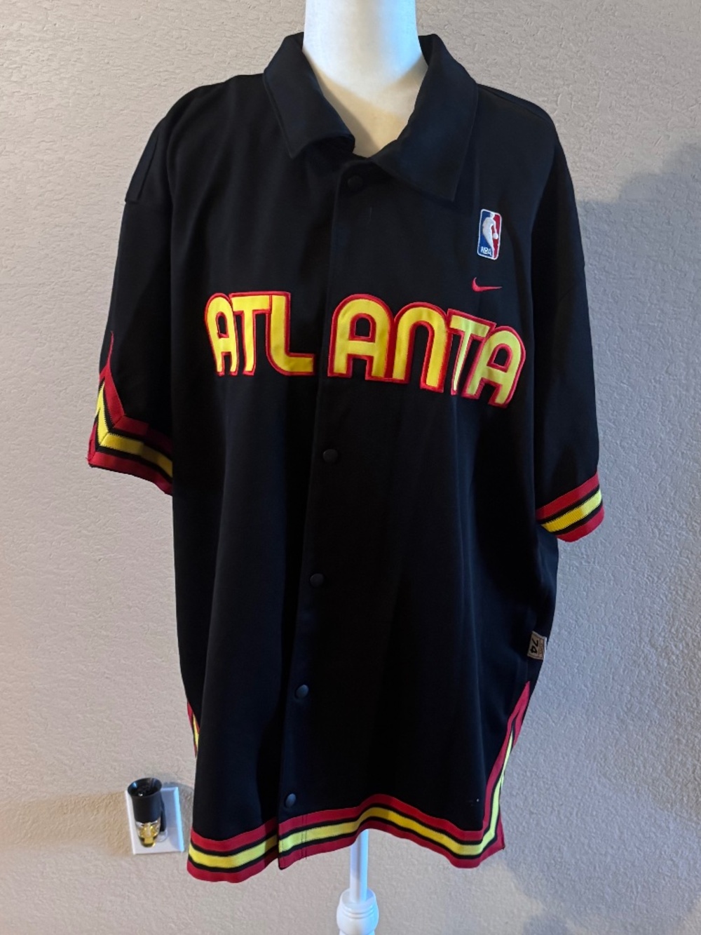 Vintage Atlanta Hawks Nike Rewind 74 Throwback Shooting Shirt Warm Up Jersey XL
